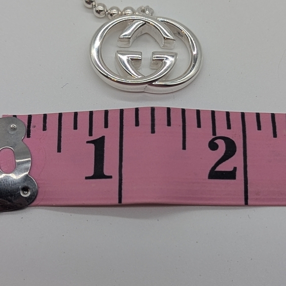 Gucci Sterling Silver Interlocking GG Pendant Necklace - Picture 6 of 6